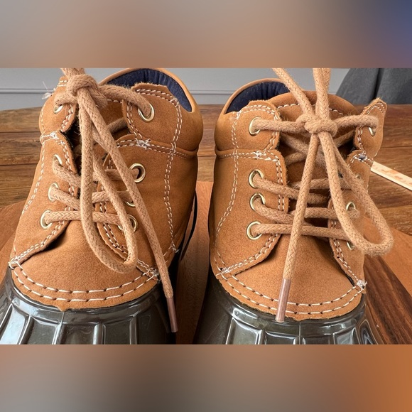 Tommy Hilfiger Low Rise Brown Tan Duck Boots Muck Rubber Size 8M - Picture 13 of 16